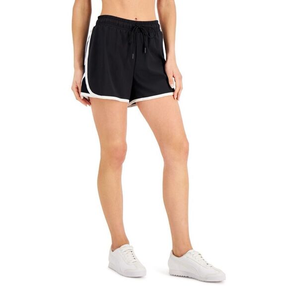 ID Ideology Women S Drawstring Running Shorts Black Size XX-Large - Picture 1 of 3